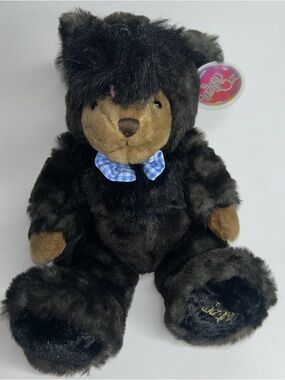 Cuddle Factory Wizard of Oz Toto Teddy Bear Plush 9" Seated Black Brown 2016 Dog
